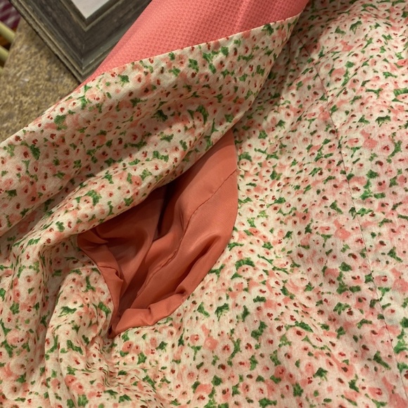 Talbots Pink Floral Lined Blazer Jacket 14 - Picture 14 of 16